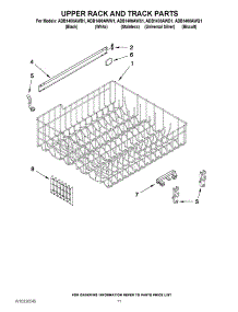 09 - Upper Rack And Track Parts parts for Maytag Dishwasher ADB1400AWS1 from AppliancePartsPros.com