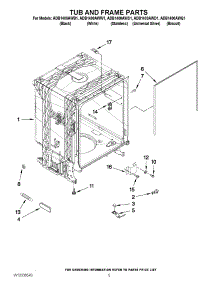 05 - Tub And Frame Parts parts for Maytag Dishwasher ADB1400AWD1 from AppliancePartsPros.com