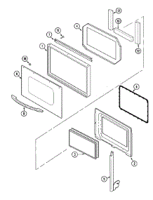 03 - Door parts for Maytag Oven MMW5530CAW from AppliancePartsPros.com