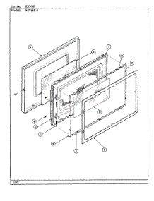 02 - Door parts for Norge Microwave MN15E-5 from AppliancePartsPros.com