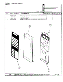 02 - Control Panel parts for Norge Microwave MN15F-14T from AppliancePartsPros.com