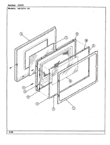 03 - Door parts for Norge Microwave MN15FN-14T from AppliancePartsPros.com