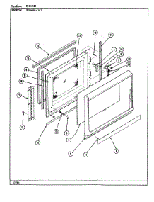 03 - Door parts for Norge Microwave MN46G-14T from AppliancePartsPros.com