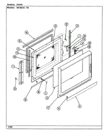 03 - Door parts for Norge Microwave MN46GN-14T from AppliancePartsPros.com
