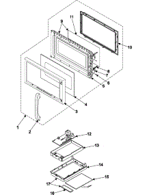 02 - Control Panel / Door Assembly parts for Samsung Microwave MO1450CA from AppliancePartsPros.com