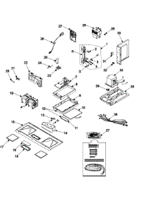03 - Internal Controls / Latch Asy / Base parts for Samsung Microwave MO1650WA from AppliancePartsPros.com