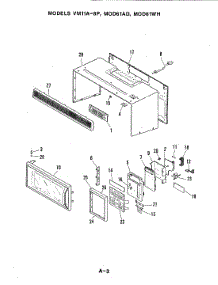 02 - Control Panel\Door parts for Magic Chef Microwave MOD61WH from AppliancePartsPros.com