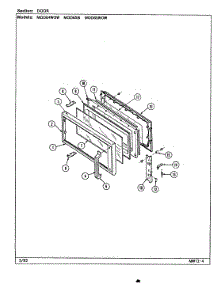 04 - Door parts for Magic Chef Microwave MOD65WOW from AppliancePartsPros.com