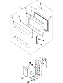02 - Control Panel / Door Assembly parts for Samsung Microwave MR1032UBC from AppliancePartsPros.com