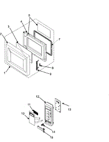 02 - Control Panel / Door Assembly parts for Samsung Microwave MR1033SB from AppliancePartsPros.com