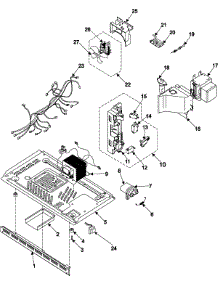 03 - Internal Control / Latch Asy / Base parts for Samsung Microwave MR1034UBD from AppliancePartsPros.com