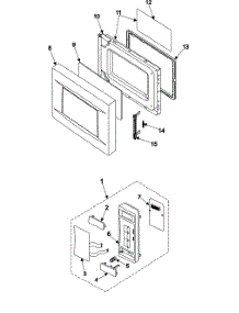 02 - Control Panel / Door Assembly parts for Samsung Microwave MR1351WB from AppliancePartsPros.com