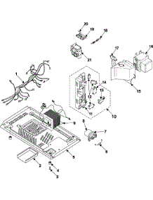 03 - Internal Control / Latch Asy / Base parts for Samsung Microwave MR5493G from AppliancePartsPros.com