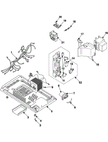 03 - Internal Control / Latch Asy / Base parts for Samsung Microwave MR5493G/XAA from AppliancePartsPros.com