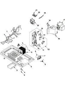 03 - Internal Control / Latch Asy / Base parts for Samsung Microwave MR5494W from AppliancePartsPros.com