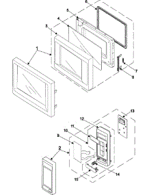 02 - Control Panel / Door Assembly parts for Samsung Microwave MR5494W01 from AppliancePartsPros.com