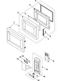 02 - Control Panel / Door Assembly parts for Samsung Microwave MR7491G from AppliancePartsPros.com