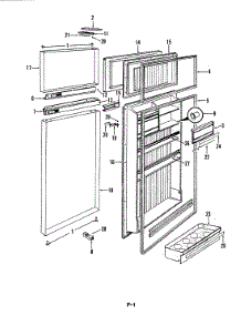 02 - Fresh Food & Freezer Door parts for Magic Chef Refrigerator MRT11- from AppliancePartsPros.com