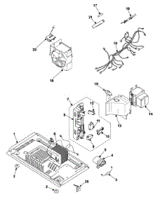 03 - Internal Control / Latch Assy / Base parts for Samsung Microwave MS1040WB/XAA from AppliancePartsPros.com