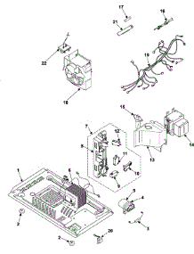 03 - Internal Control / Latch Assy / Base parts for Samsung Microwave MS1240BB from AppliancePartsPros.com
