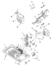 03 - Internal Control / Latch Assy / Base parts for Samsung Microwave MS1440BB from AppliancePartsPros.com