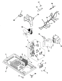 03 - Internal Control / Latch Assy / Base parts for Samsung Microwave MS840WB from AppliancePartsPros.com