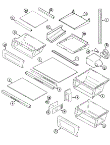 09 - Shelves & Accessories parts for Maytag Refrigerator MSB2154ARW from AppliancePartsPros.com