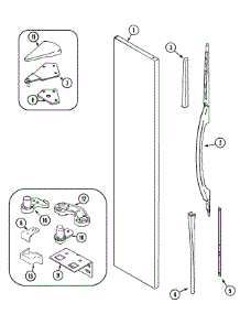 05 - Freezer Outer Door parts for Maytag Refrigerator MSB2154GRQ from AppliancePartsPros.com