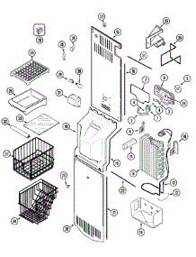03 - Freezer Compartment parts for Maytag Refrigerator MSB2354ARW from AppliancePartsPros.com