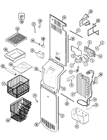 03 - Freezer Compartment parts for Maytag Refrigerator MSB2354DRQ from AppliancePartsPros.com