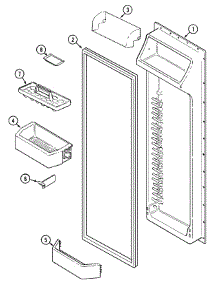 06 - Fresh Food Inner Door parts for Maytag Refrigerator MSB2354DRW from AppliancePartsPros.com