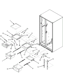 05 - Crisper Assembly parts for Maytag Refrigerator MSB2654HEQ from AppliancePartsPros.com