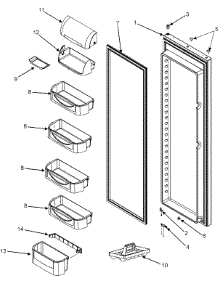 14 - Refrigerator Door parts for Maytag Refrigerator MSB2654HEW from AppliancePartsPros.com