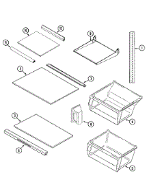 12 - Shelves & Accessories parts for Maytag Refrigerator MSD2142ARW from AppliancePartsPros.com
