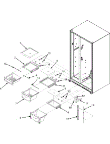 04 - Crisper Assembly parts for Maytag Refrigerator MSD2351HES from AppliancePartsPros.com