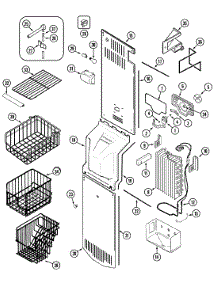 04 - Freezer Compartment parts for Maytag Refrigerator MSD2356AEB from AppliancePartsPros.com