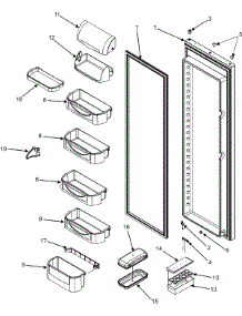 15 - Refrigerator Door parts for Maytag Refrigerator MSD2357HEQ from AppliancePartsPros.com