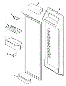 07 - Fresh Food Inner Door parts for Maytag Refrigerator MSD2422GRQ from AppliancePartsPros.com