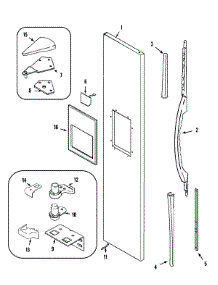 06 - Freezer Outer Door parts for Maytag Refrigerator MSD2432GRW from AppliancePartsPros.com