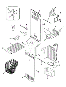 04 - Freezer Compartment parts for Maytag Refrigerator MSD2433HEW from AppliancePartsPros.com