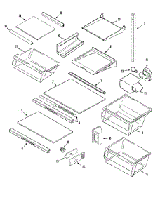 11 - Shelves & Accessories parts for Maytag Refrigerator MSD2433HEW from AppliancePartsPros.com