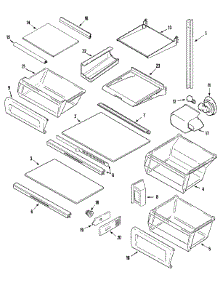 11 - Shelves & Accessories parts for Maytag Refrigerator MSD2434GEQ from AppliancePartsPros.com