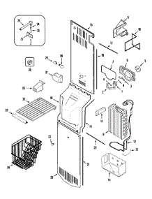 04 - Freezer Compartment parts for Maytag Refrigerator MSD2436GRW from AppliancePartsPros.com