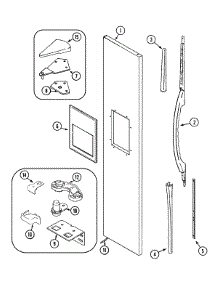 06 - Freezer Outer Door parts for Maytag Refrigerator MSD2445GRW from AppliancePartsPros.com