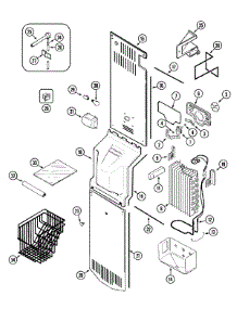 04 - Freezer Compartment parts for Maytag Refrigerator MSD2454FRQ from AppliancePartsPros.com
