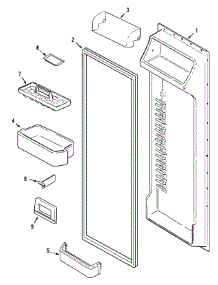 07 - Fresh Food Inner Door parts for Maytag Refrigerator MSD2454GRQ from AppliancePartsPros.com