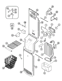 04 - Freezer Compartment parts for Maytag Refrigerator MSD2454GRW from AppliancePartsPros.com