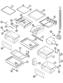 11 - Shelves & Accessories parts for Maytag Refrigerator MSD2456DEW from AppliancePartsPros.com