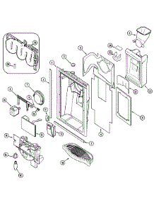 03 - Fountain parts for Maytag Refrigerator MSD2456GEB from AppliancePartsPros.com