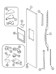 06 - Freezer Outer Door parts for Maytag Refrigerator MSD2456GEW from AppliancePartsPros.com